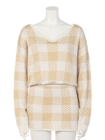 ブロックチェックドルマンOP/サックス