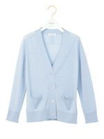 【emmi atelier】Vネックカーディガン/SAX