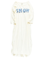 スノープリントTシャツドレス/WHT