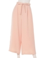 リボンワイドパンツ/コーラルピンク