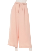 リボンワイドパンツ/コーラルピンク