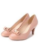 2WAYエナメルリボンパンプス/ベージュ系(052)