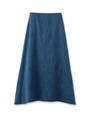 FAISA DENIM マキシスカート/ブルー(092)