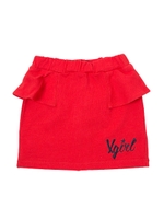PEPLUM TIGHT SKIRT/RED