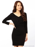 カットカシュクールワンピース/ライトグレー