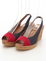 コンビカラーバックベルトサンダル/レオパード/ブラック