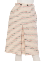 ツイードボーダースカート/BEG