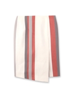 ランダムストライプラップ風スカート/ホワイト系(302)