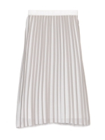 綾プリントプリーツスカート/BEG