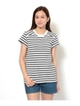 BASIC BORDER S/S TOP/ホワイト