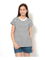 BASIC BORDER S/S TOP/ホワイト