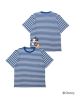 MICKEY&PLUTO S/S TEE FOR MAN/BLUE
