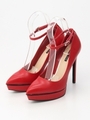 【BABY PURE】ストームアンクルベルトパンプス/レッド