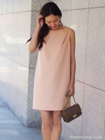 【WEB限定】○JP GRG タックコクーン ノースリーブワンピース/Black