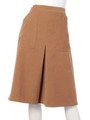【mystic】フェイクスエードボックスタックスカート/カ−キ
