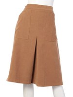 【mystic】フェイクスエードボックスタックスカート/カ−キ