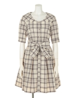 LOW COLLAR SHIRT DRESS/ホワイト(031)