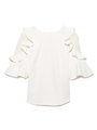 スリーブフリルブラウス/WHT