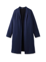 ノーボタンロングニットカーディガン/ブルー(092)