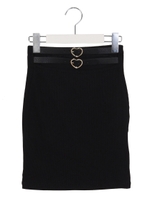 ハートベルトタイトスカート/ブラック