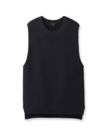 畦編みニットベスト/ホワイト系(002)