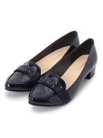 vanitybeauty ビジュー付きヒールローファー/ネイビー(093)