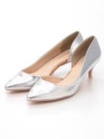 【CAMILLE BIS RANDA】ポインテッドトゥサイドオープンパンプス/WHITE