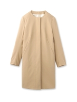 ノーカラープレーンコート/ネイビー(093)