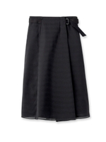 ラップ風ボーダースカート/ホワイト(001)