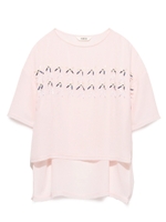 リボン刺繍トップス/PNK