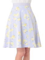 花柄フレアSK 3/サックス