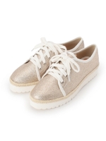 厚底レースアップシューズ/ゴールド(007)