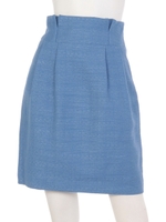 無地タックタイトスカート/イエロー