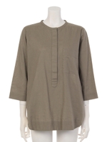 Linenワッシャーブラウス/ブラック