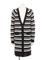 【LATINA】ボーダーロングニットカーディガン/KHA