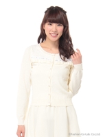 お花レースカーデ/ネイビー