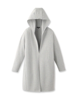 [L]シルキーポンチロングカーディガン/ライトグレー(911)