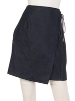 【AUNT MARIE'S】レースアップデニムスカート/WHT