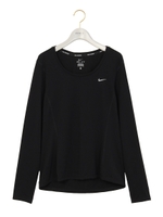 【NIKE】ナイキ ウィメンズ DRI-FIT コントアー L/S トップ/BLK