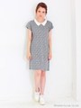 【chille anap】襟付き柄ワンピース/GRY