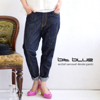 アクティールサルエルデニムパンツ　BKIND