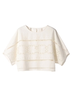 オリジナルカットワークブラウス/カーキ