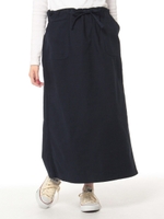 コットンピケイージーロングスカート/Navy