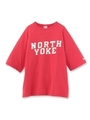 Champion ドロップショルダーロゴTシャツ/レッド(062)