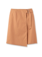 [L]マイクロコットンピーチスカート/ダークオレンジ(068)