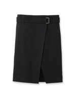 アシンメトリーラップスカート/ブラック(019)