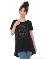 スタッズロゴTシャツ/クロ