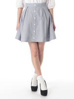 ストライプタックフレアスカート/ネイビー