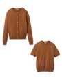 ハイゲージニットアンサンブル/ブラウン(042)