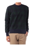 ブラックウォッチクルーネックスウェット/グリーン系(023)